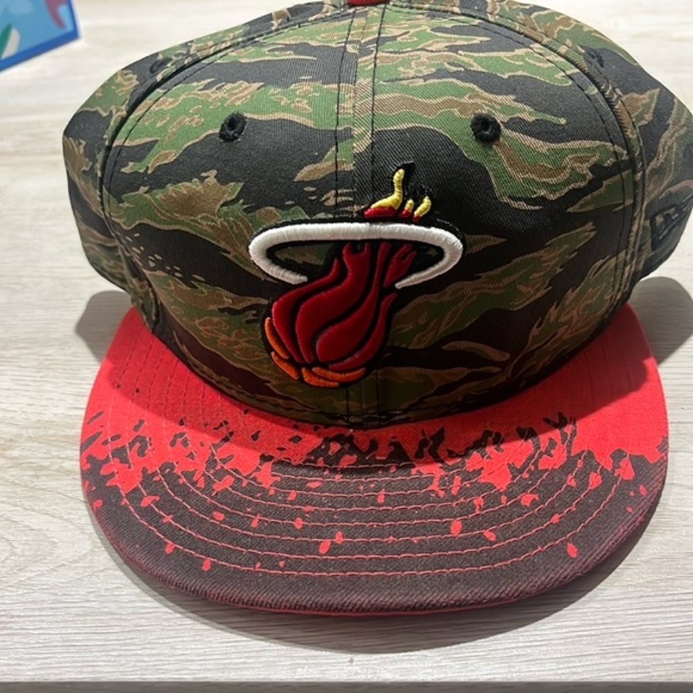 Miami Heat Camo fitted hat